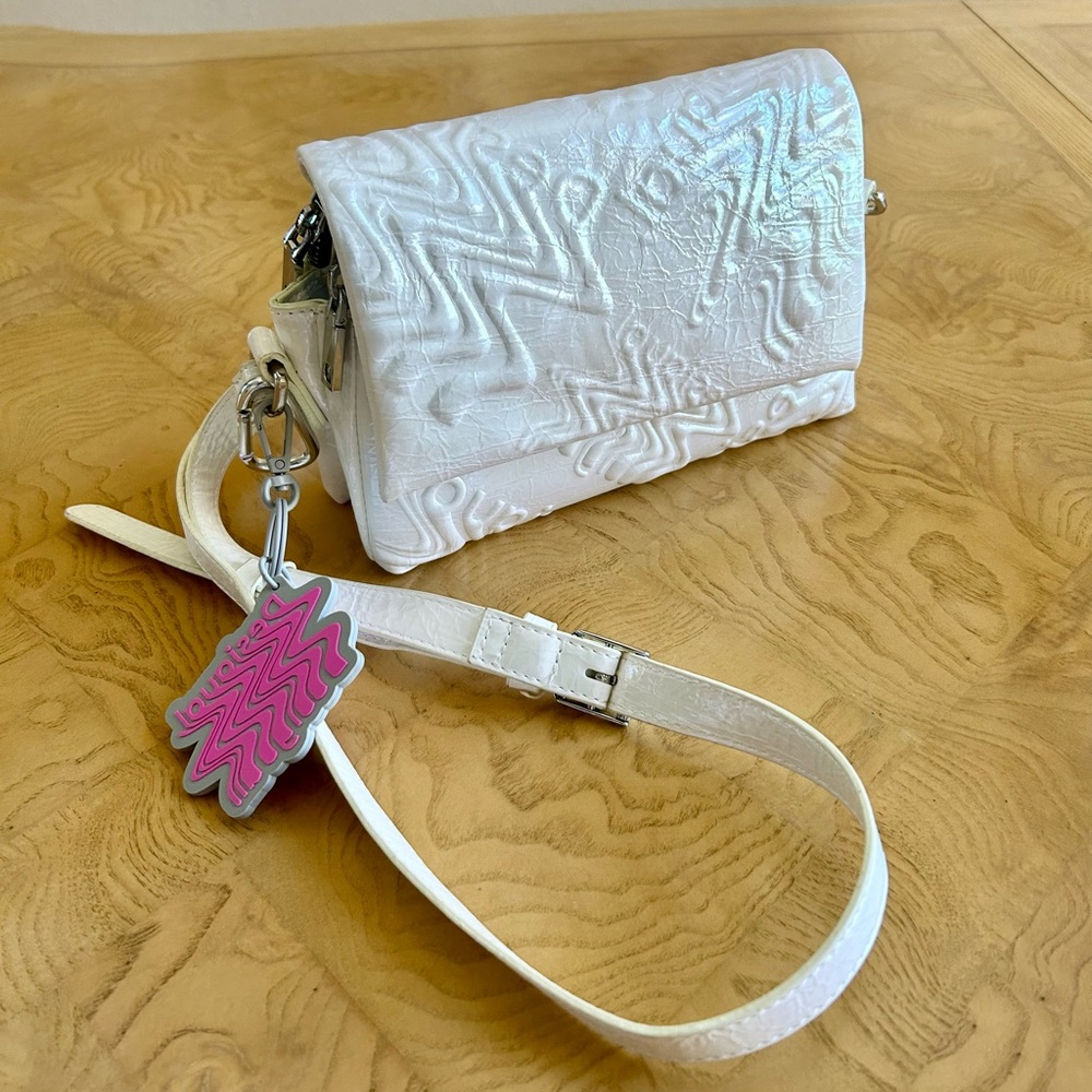 Desigual Iridescent White Crossbody Bag NWOT - Picture 2 of 13